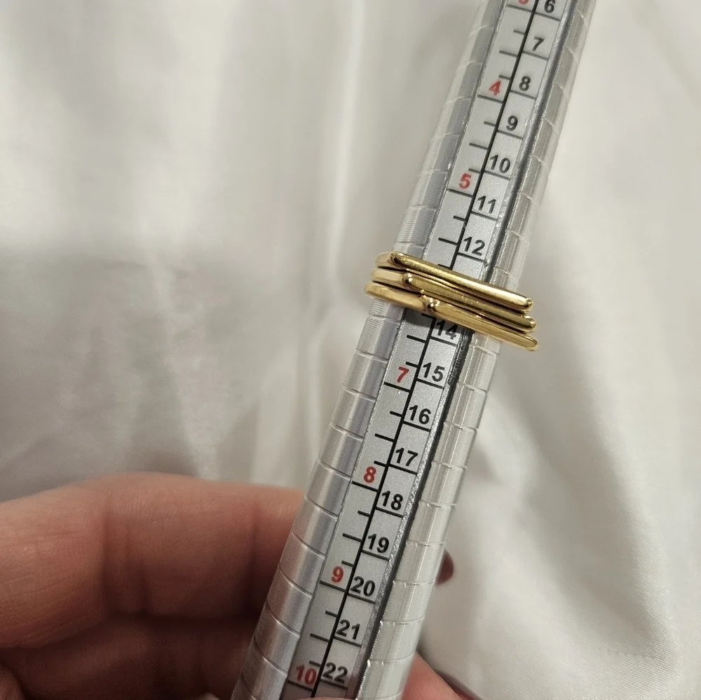 NEW Triple Connected Gold Stacked Rings - Multiple Sizes Available